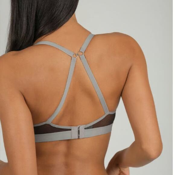 NWT LIVELY All Day T Shirt Bra Heather Gray Size 32B - Picture 2 of 6